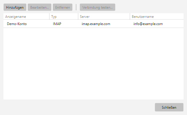 E-Mail-Konten verwalten