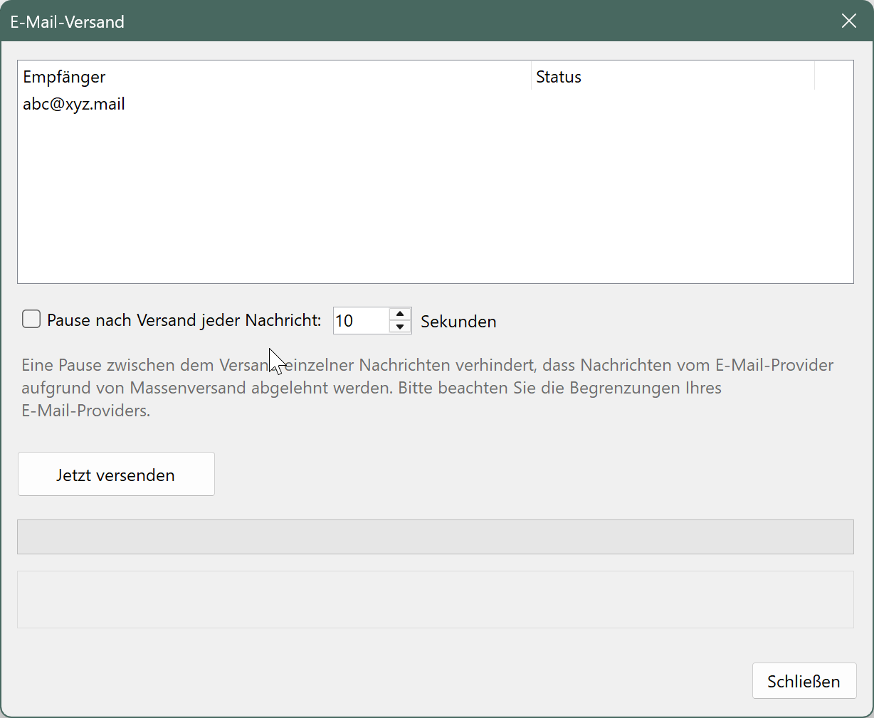E-Mail-Versand