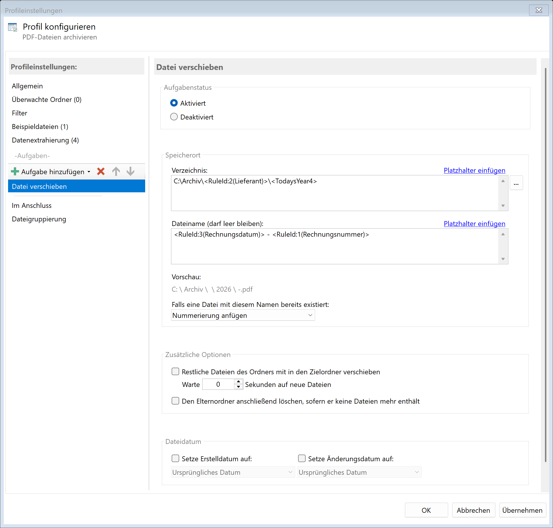 Aufgabe Datei verschieben