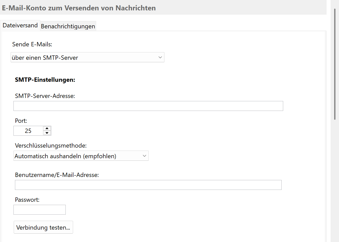 E-Mail-Konto konfigurieren