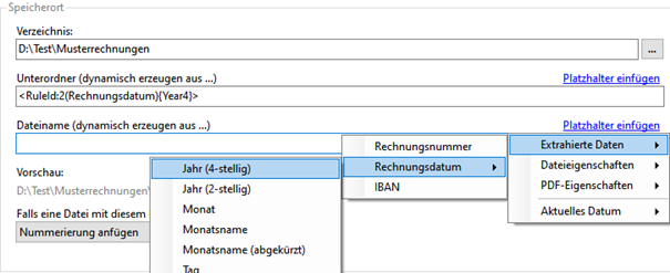 Speicherort der PDF-Datei